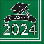 Creative Converting Green Class Of 2024 Lunch Napkins - 36ct.