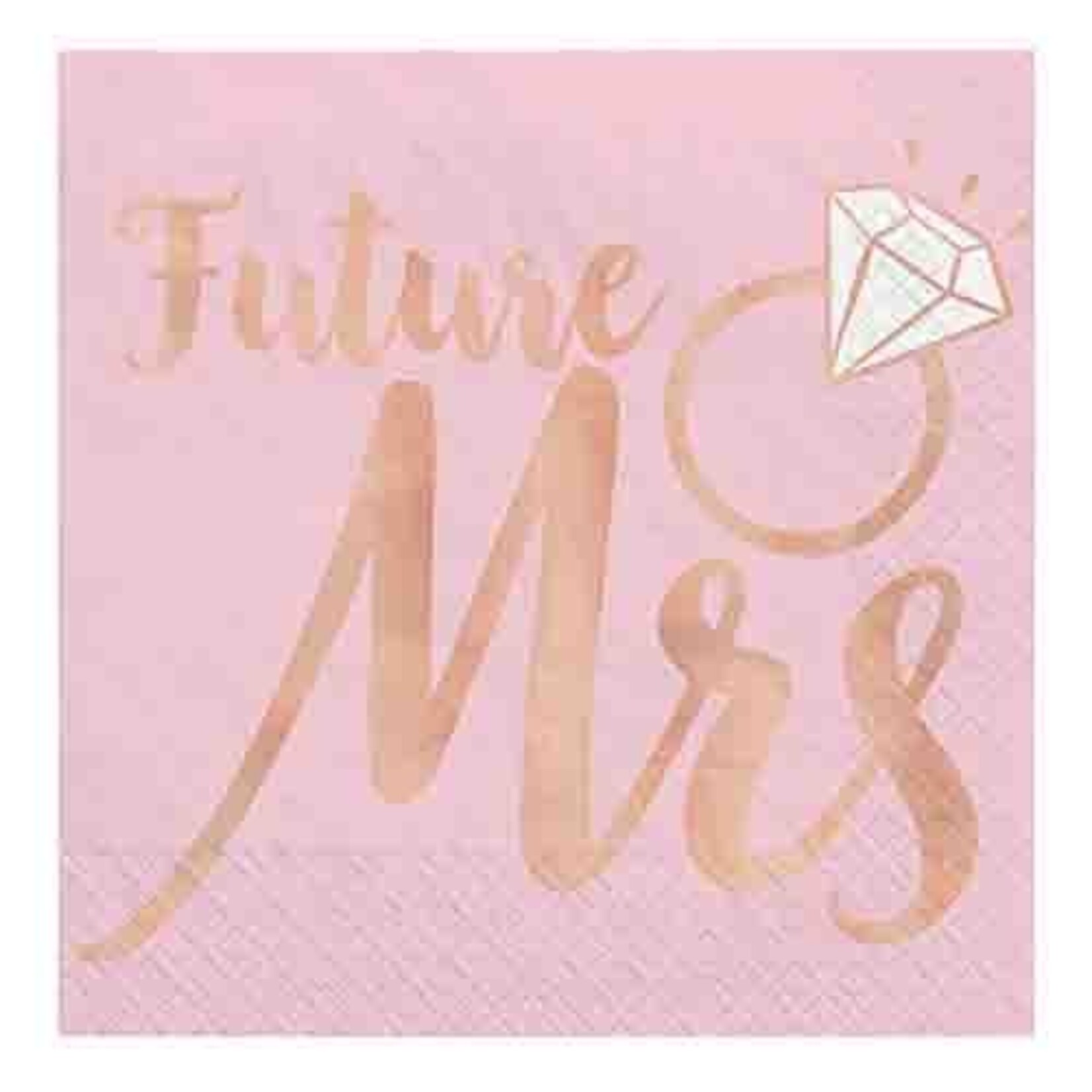 Amscan Future Mrs. Foil Beverage Napkins - 16ct.