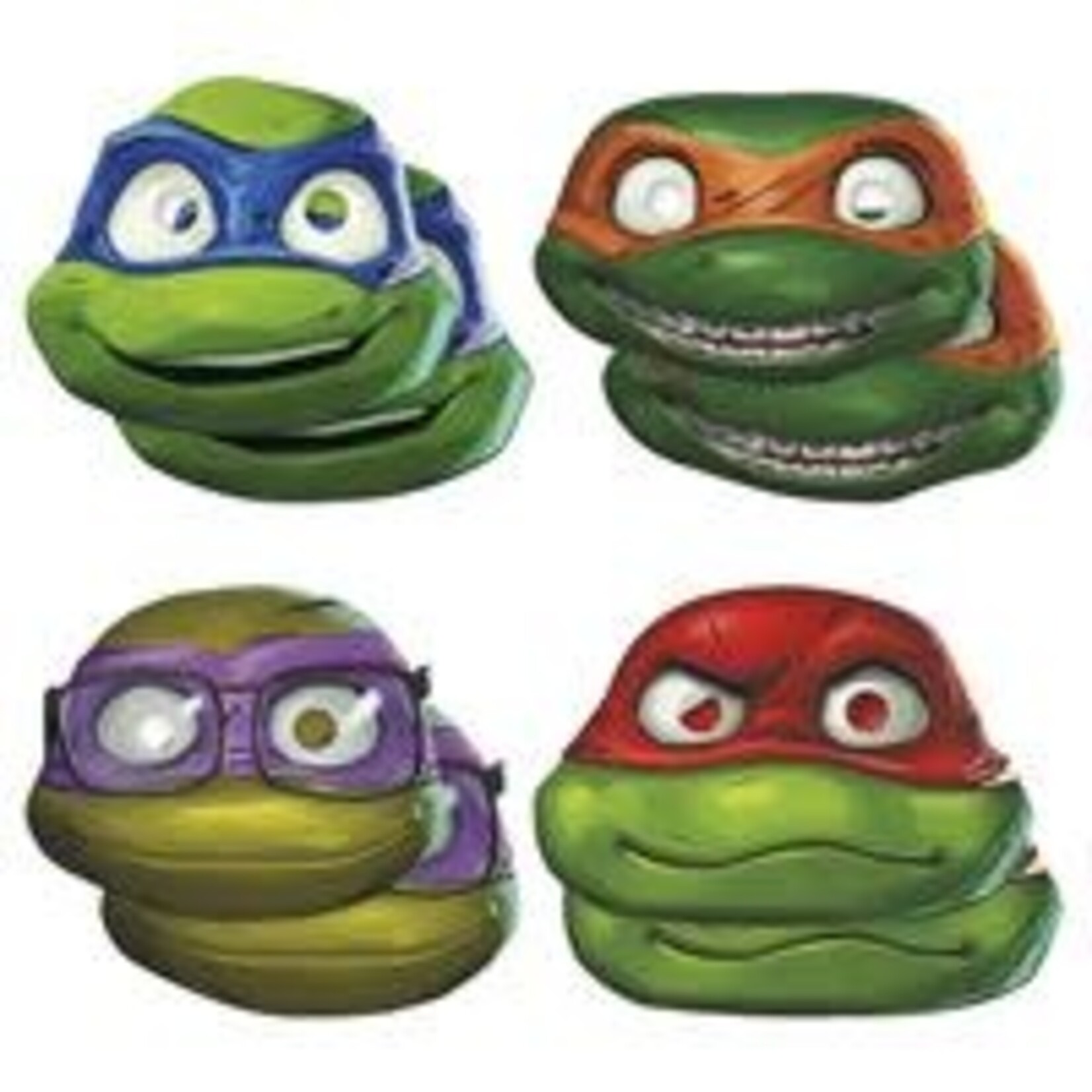 unique TMNT Mutant Mayhem Assorted Masks - 8ct.