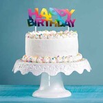 Creative Converting 7" x 6" Rainbow Foil Cake Topper - 1ct.
