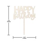 Creative Converting Happy Birthday Wood Cake Topper - 1ct.