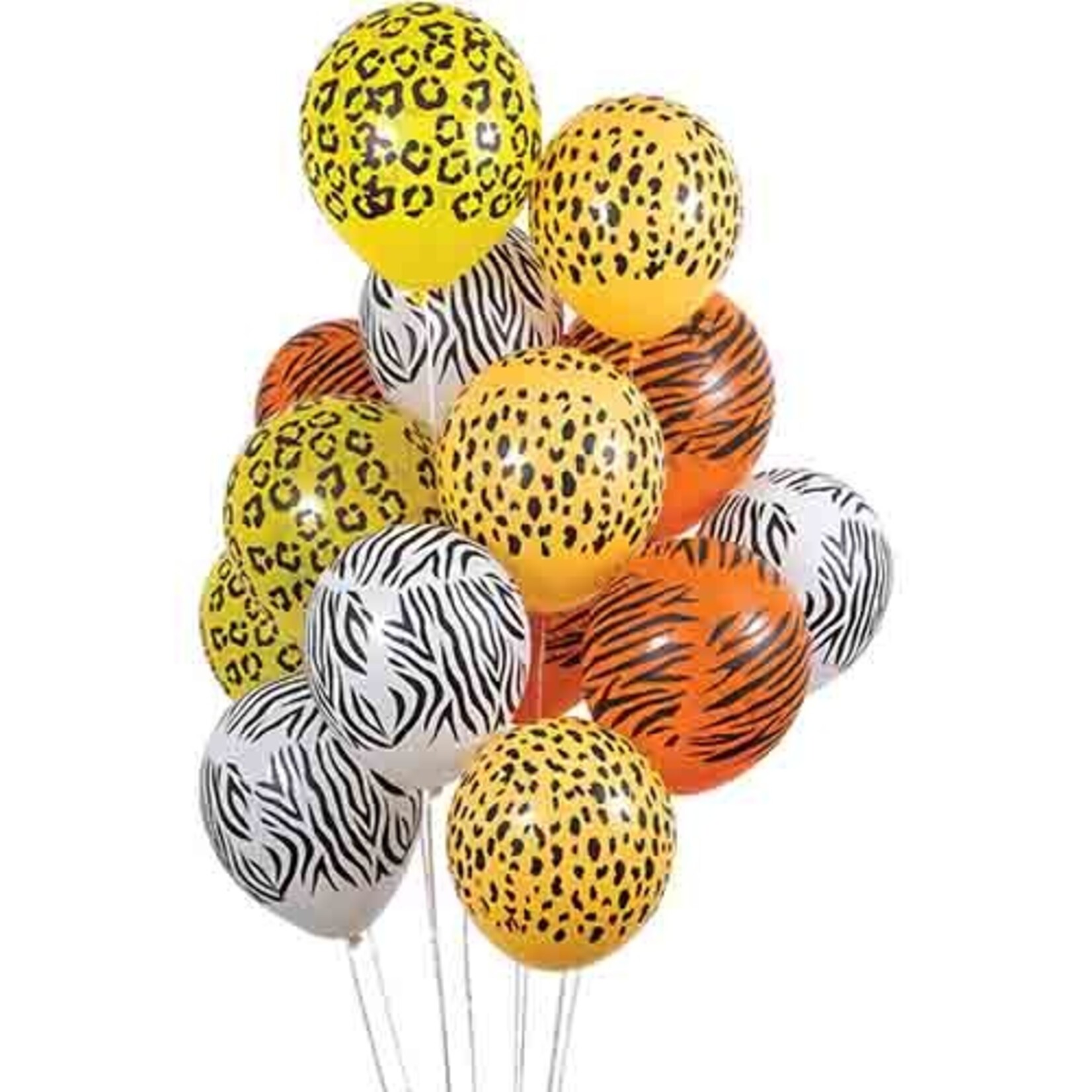 Creative Converting 12" Party Animal Print Assorted Latex Balloons - 15ct.