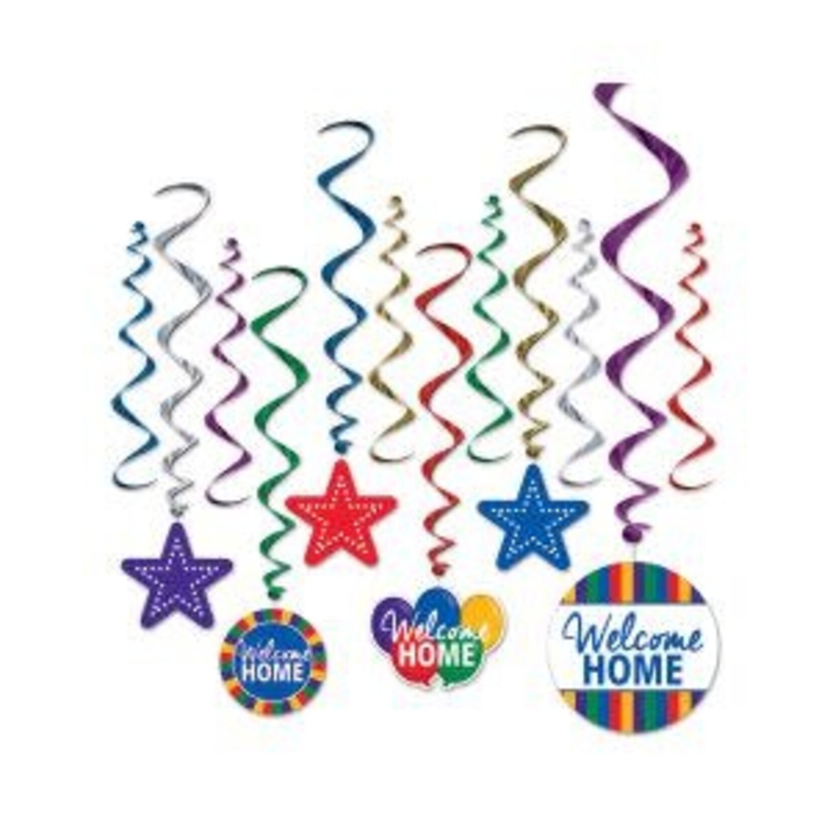 Beistle Welcome Home Hanging Whirls - 12ct.