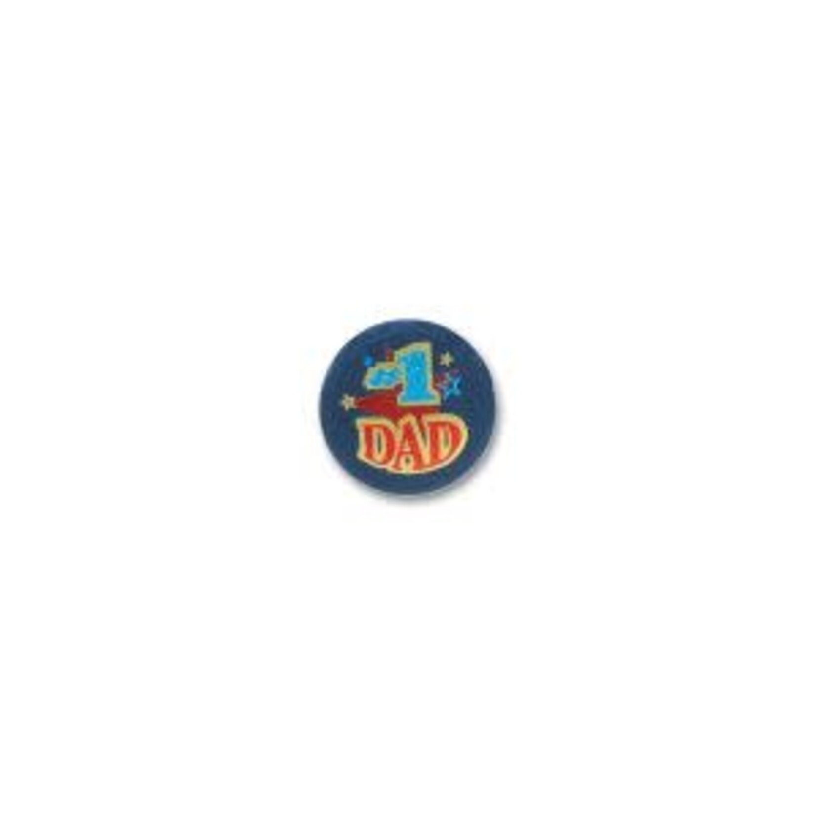 Beistle #1 Dad Satin Button - 1ct.