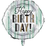 Creative Converting 28" Minted Milestone Happy Birthday Jumbo Mylar -1ct.