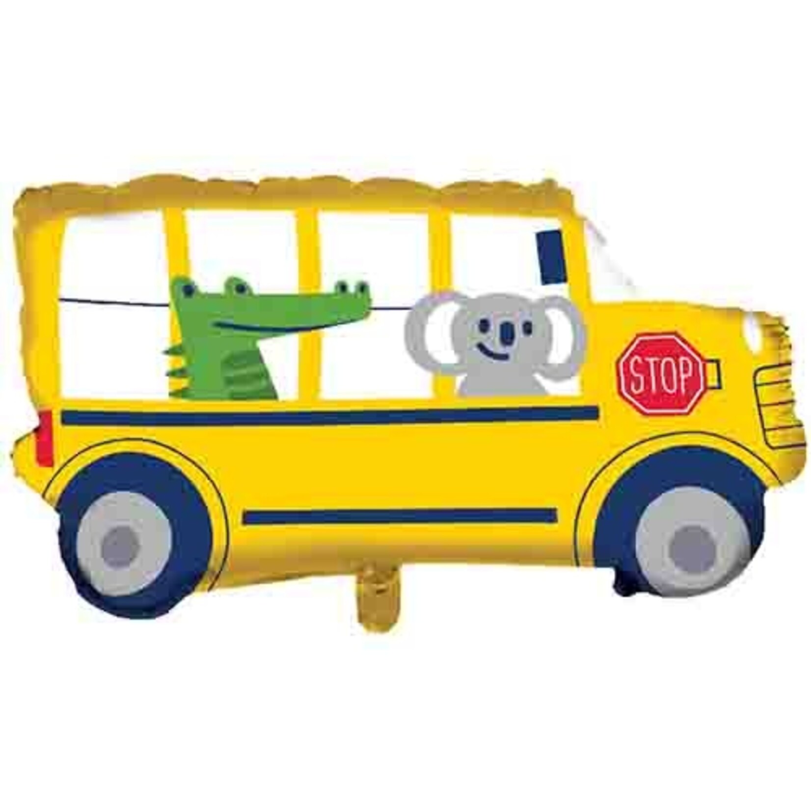 Creative Converting 28" Transportation Time School Bus Mylar - 1ct.