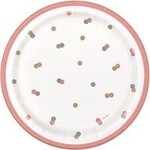 unique 7" Glitz Rose Gold Plates - 8ct.