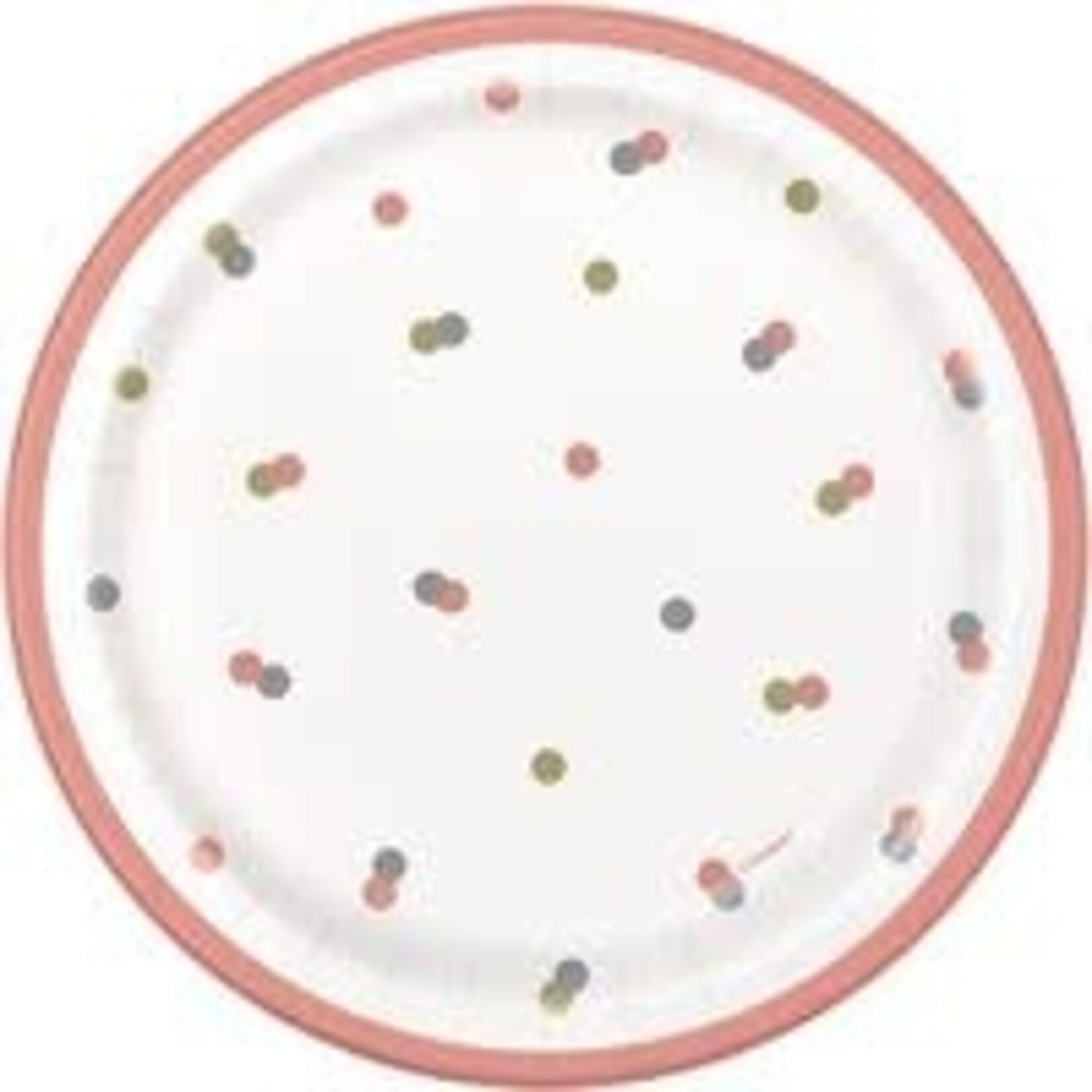 unique 7" Glitz Rose Gold Plates - 8ct.