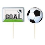 unique 3D Soccer Cake Toppers - 6ct.