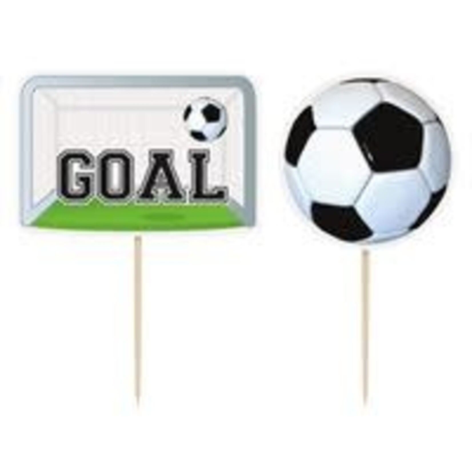 unique 3D Soccer Cake Toppers - 6ct.