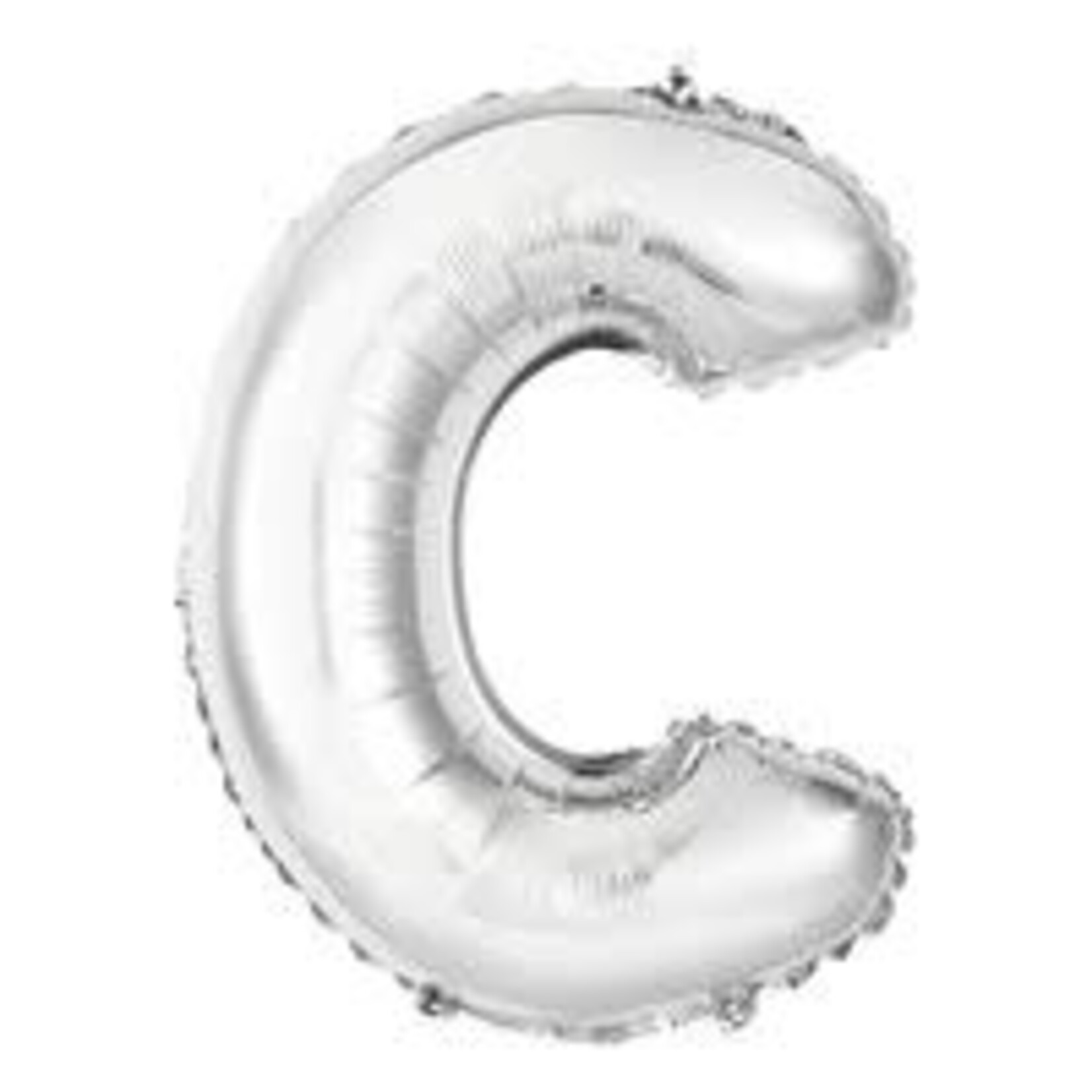 unique 14" Silver "C" Air-Filled Mylar - 1ct.