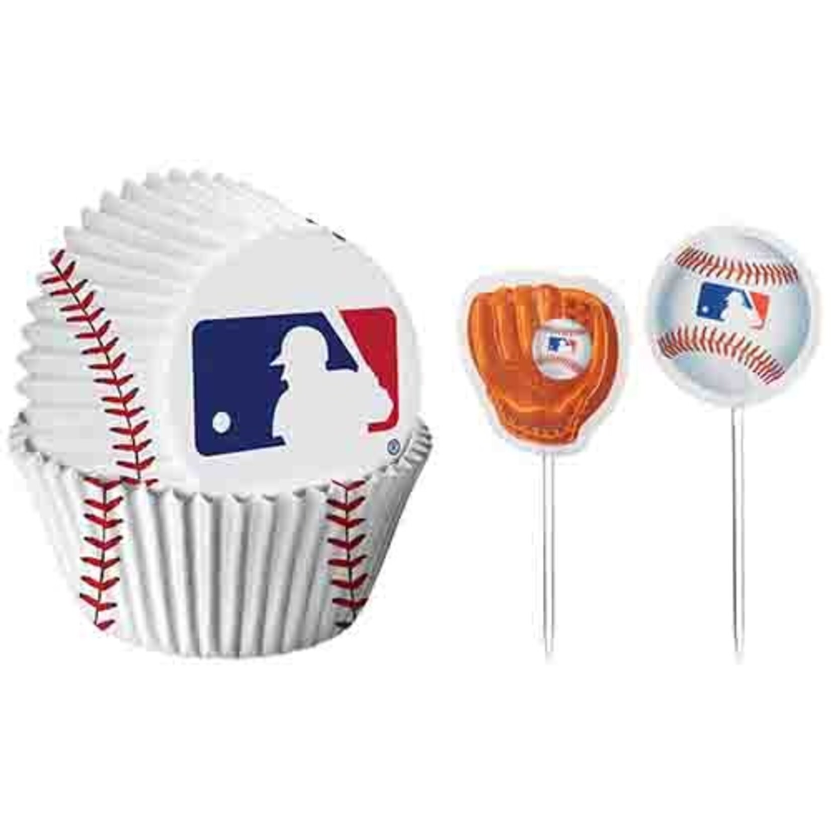 Amscan MLB Cupcake Cases and Picks - 24ct.