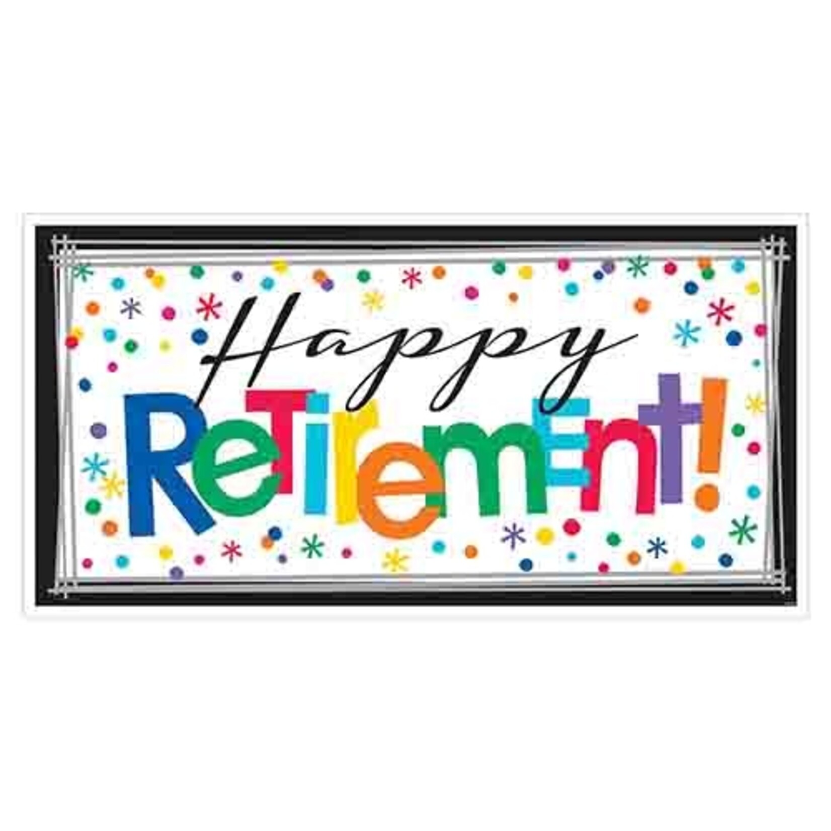 Amscan Horizontal Happy Retirement Banner - 1ct. (33.5" x 65")