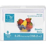 Creative Converting 3.5" Clear Plastic Square Bowl - 8ct.