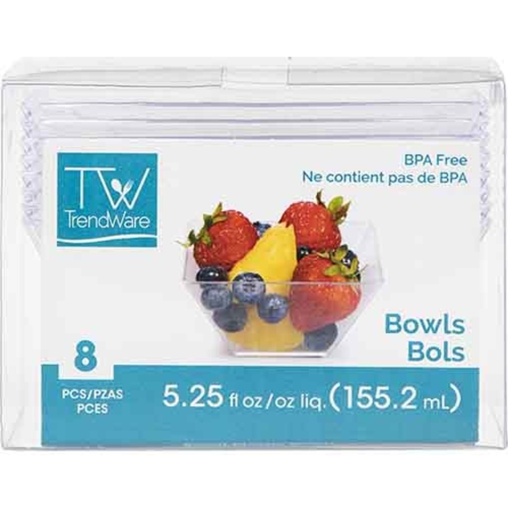 Creative Converting 3.5" Clear Plastic Square Bowl - 8ct.