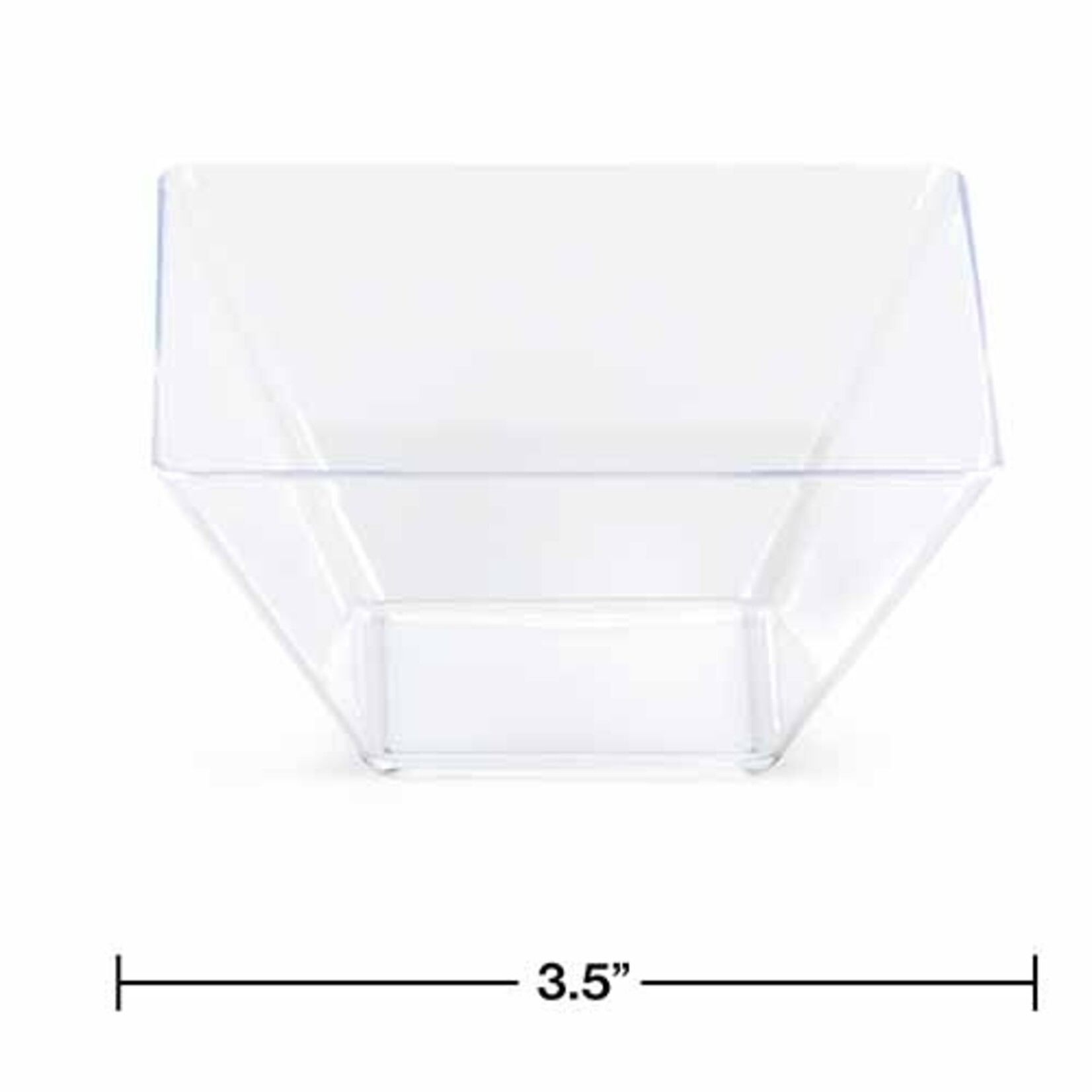 Creative Converting 3.5" Clear Plastic Square Bowl - 8ct.