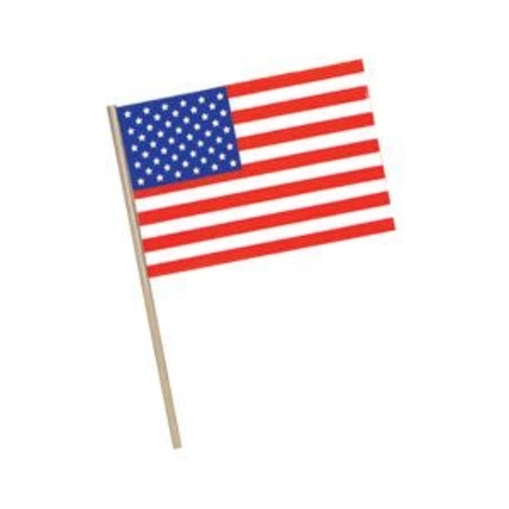 Beistle Large Plastic American Flag on Stick - 1ct. (11" x 17")