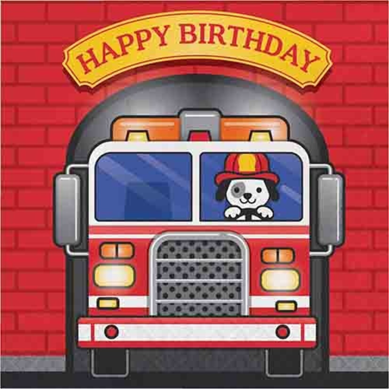 Creative Converting Flaming Fire Truck Birthday Lunch Napkins - 16ct.