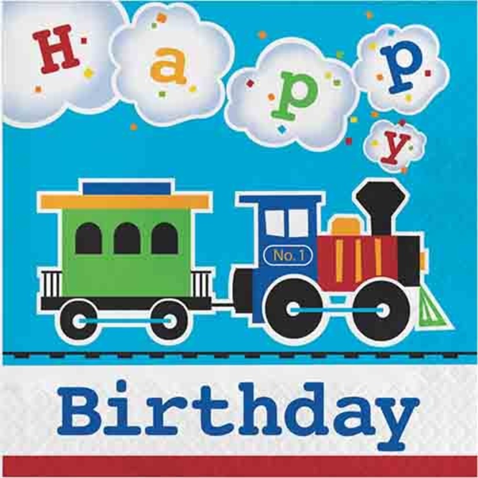 Creative Converting All Aboard Birthday Lunch Napkins - 16ct.