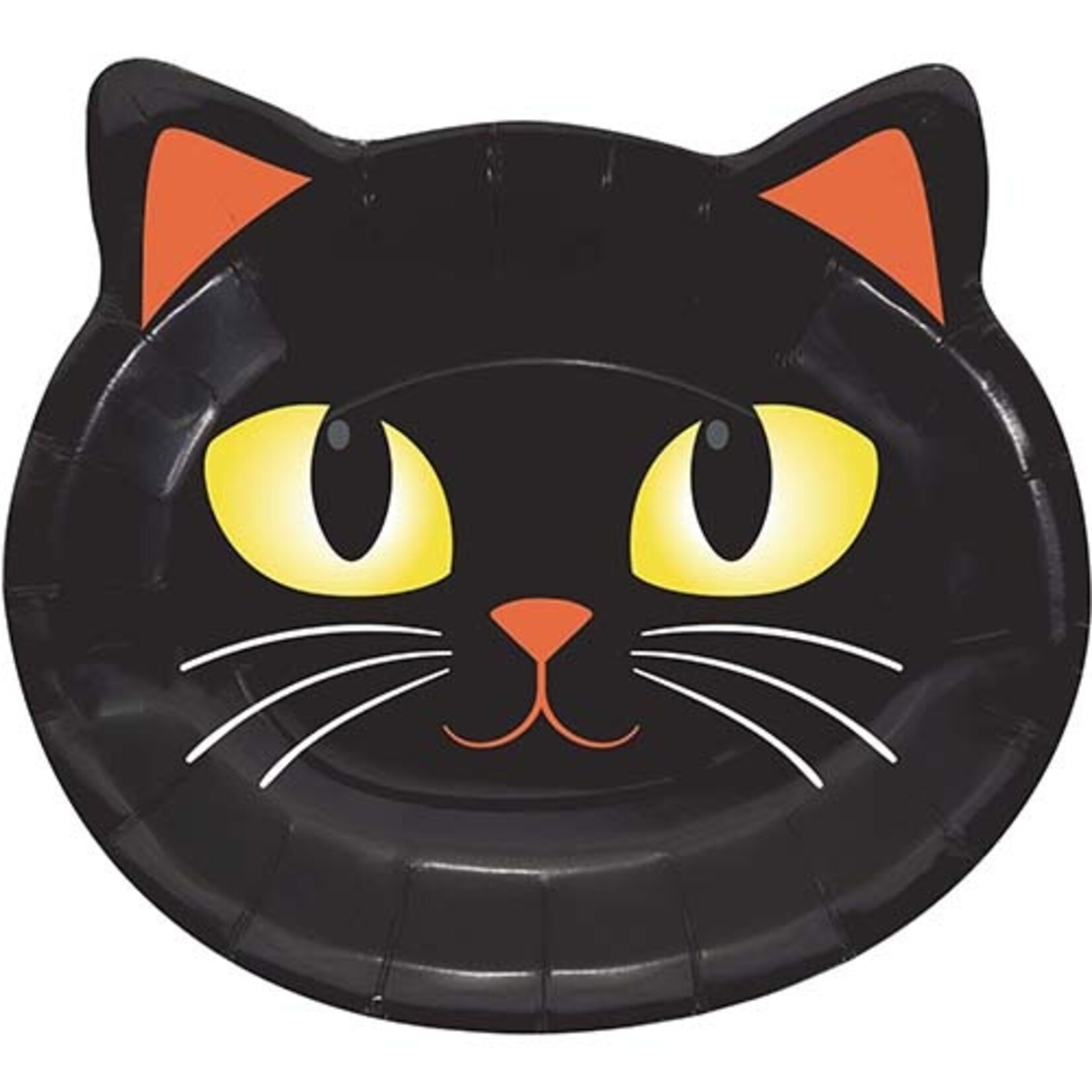 Creative Converting 9" Black Cat Shaped Halloween Plates - 8ct.