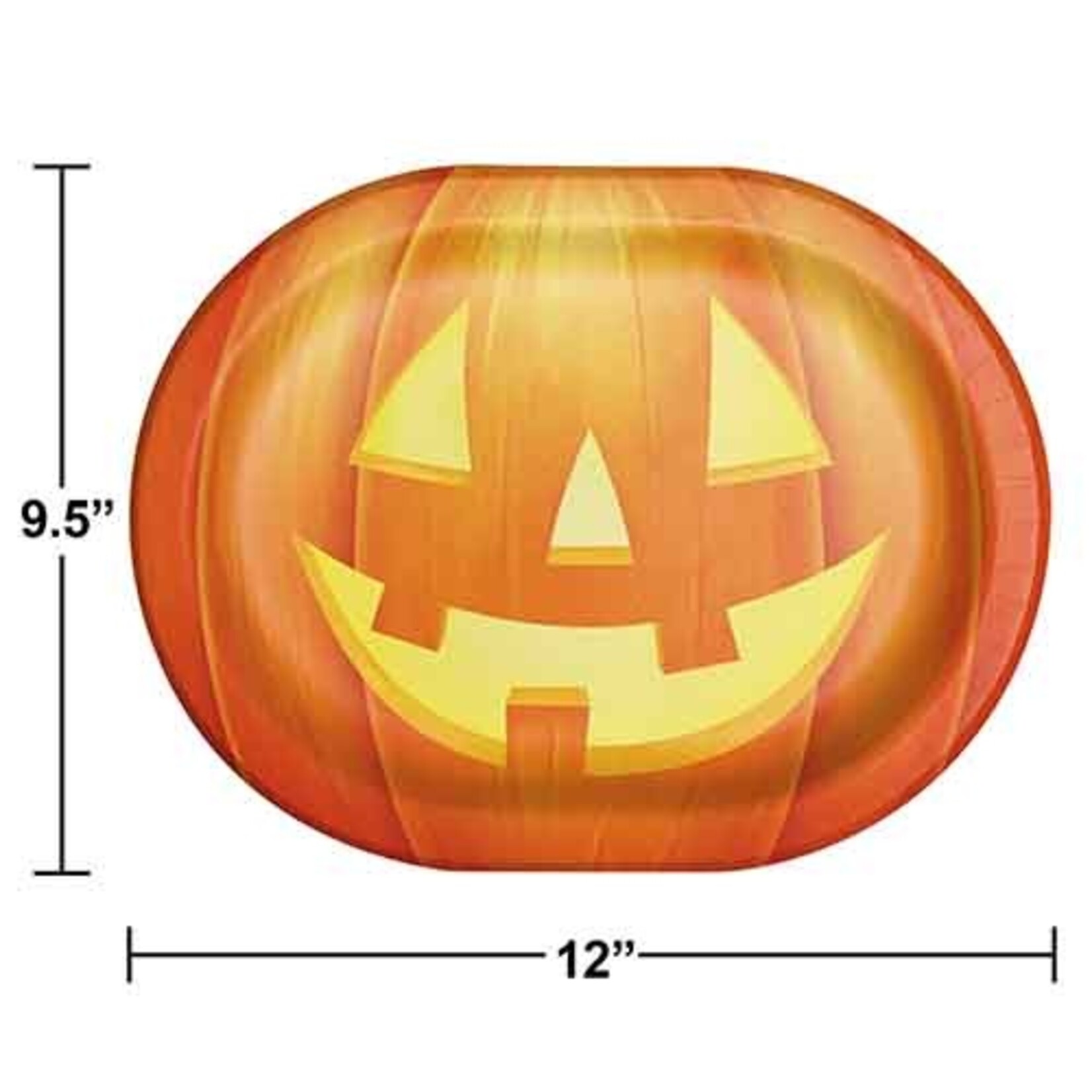 Creative Converting Pumpkin Party Oval Paper Platters - 8ct.