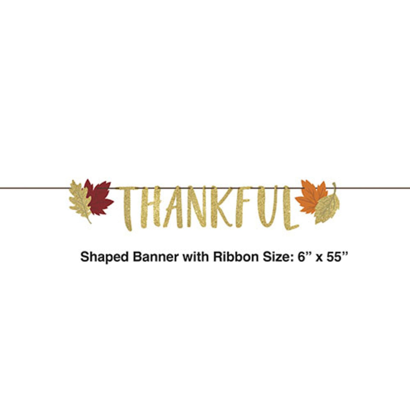 Creative Converting 4.5' Fall "Thankful" Hanging Banner - 1ct.
