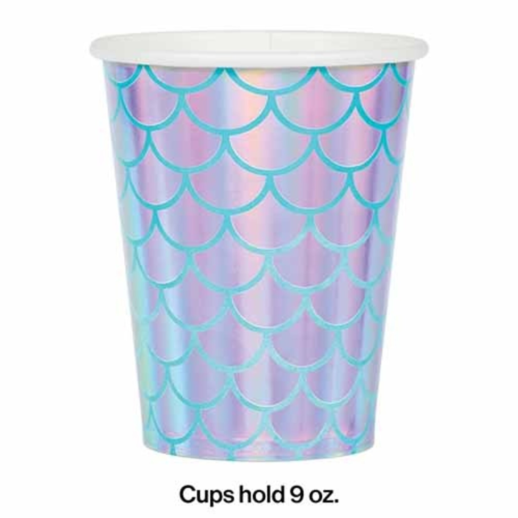 Creative Converting 9oz. Mermaid Shine Paper Cups - 8ct.