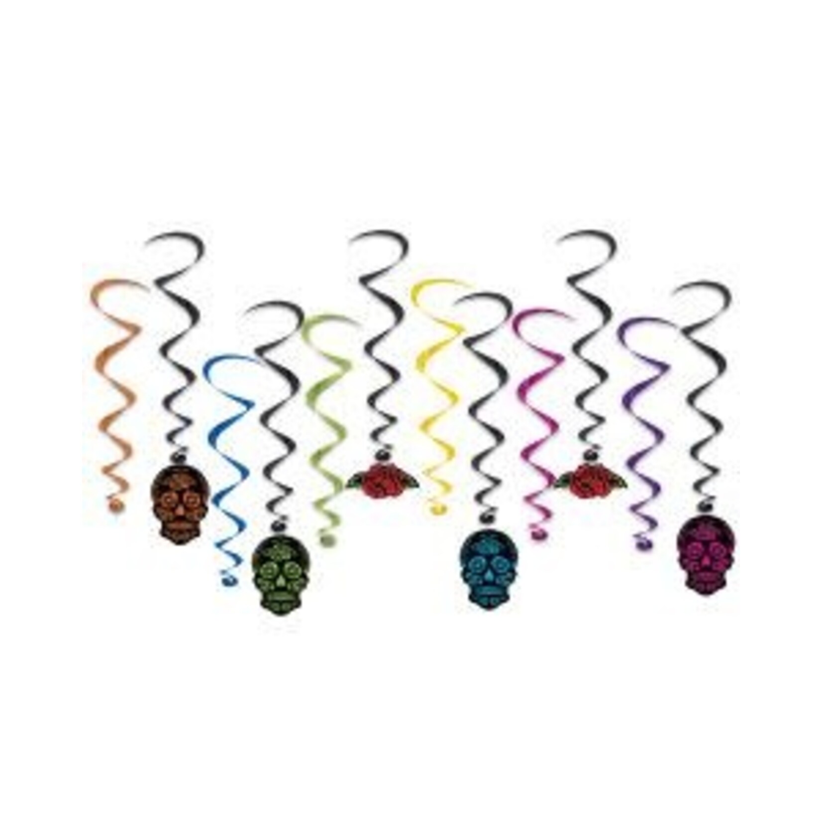 Beistle Day of the Dead Hanging Whirl Decorations - 12ct.