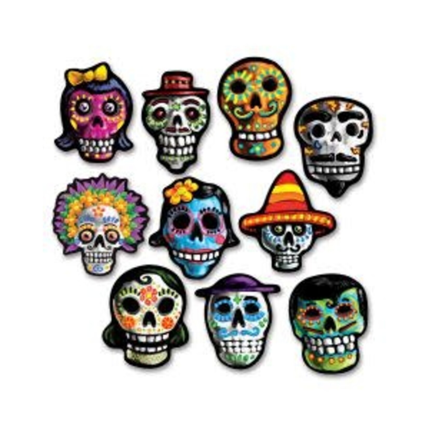 Beistle 5" Day of Dead Mini Cutouts - 10ct.