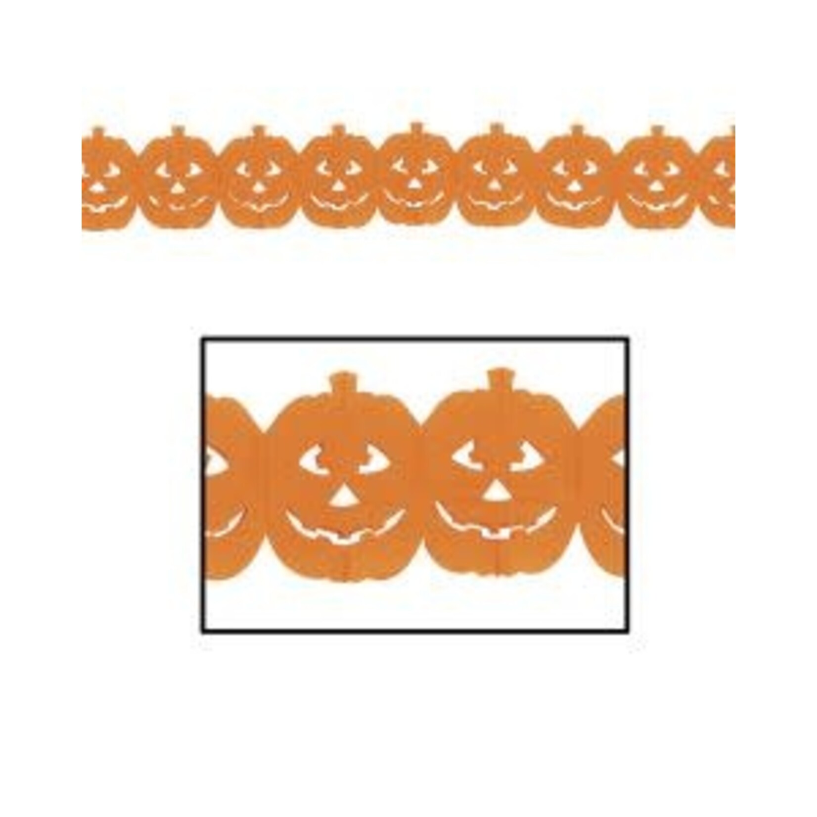 Beistle 12' Jack-O-Lantern Tissue Garland - 1ct.
