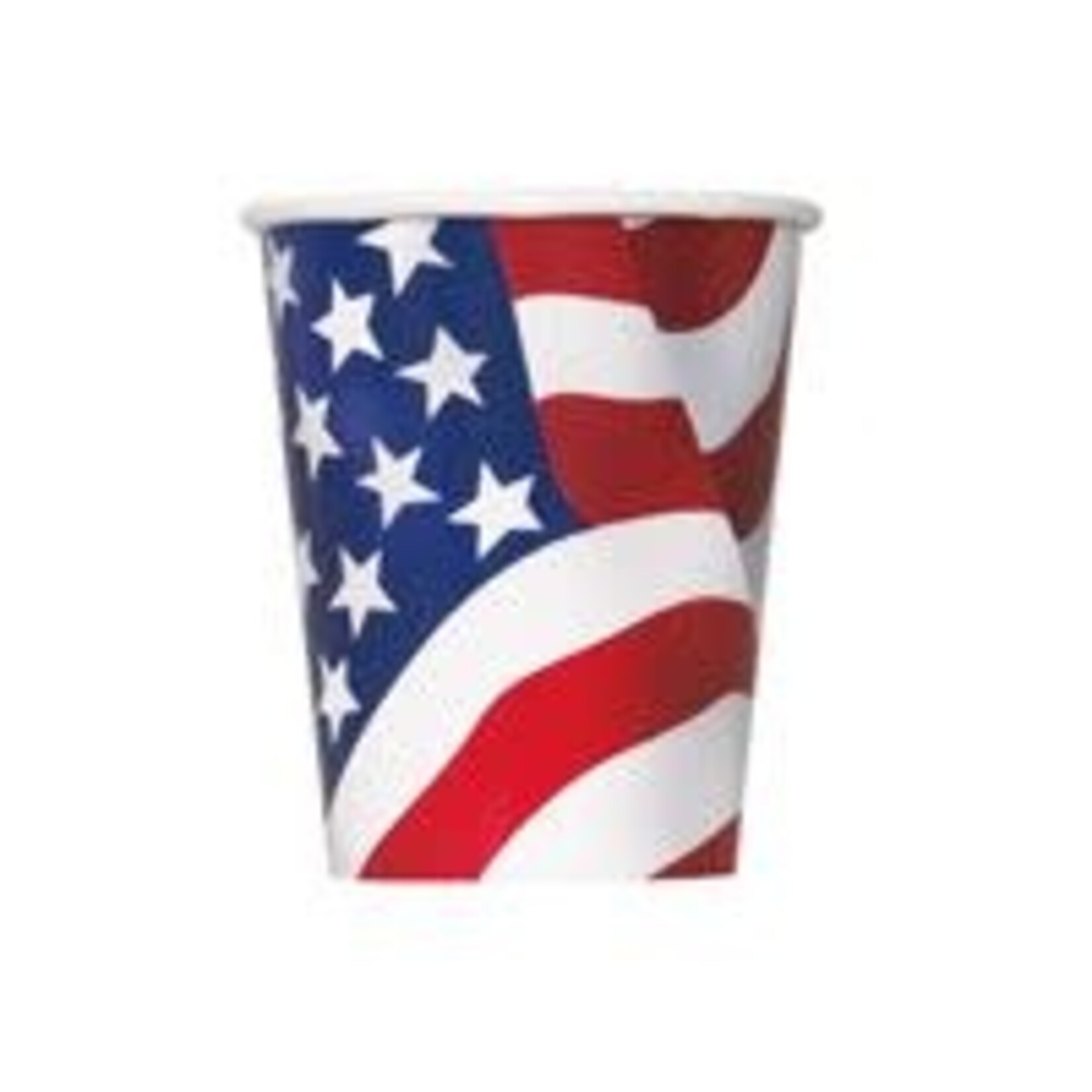 unique 9oz. USA Flag Paper Cups - 8ct.