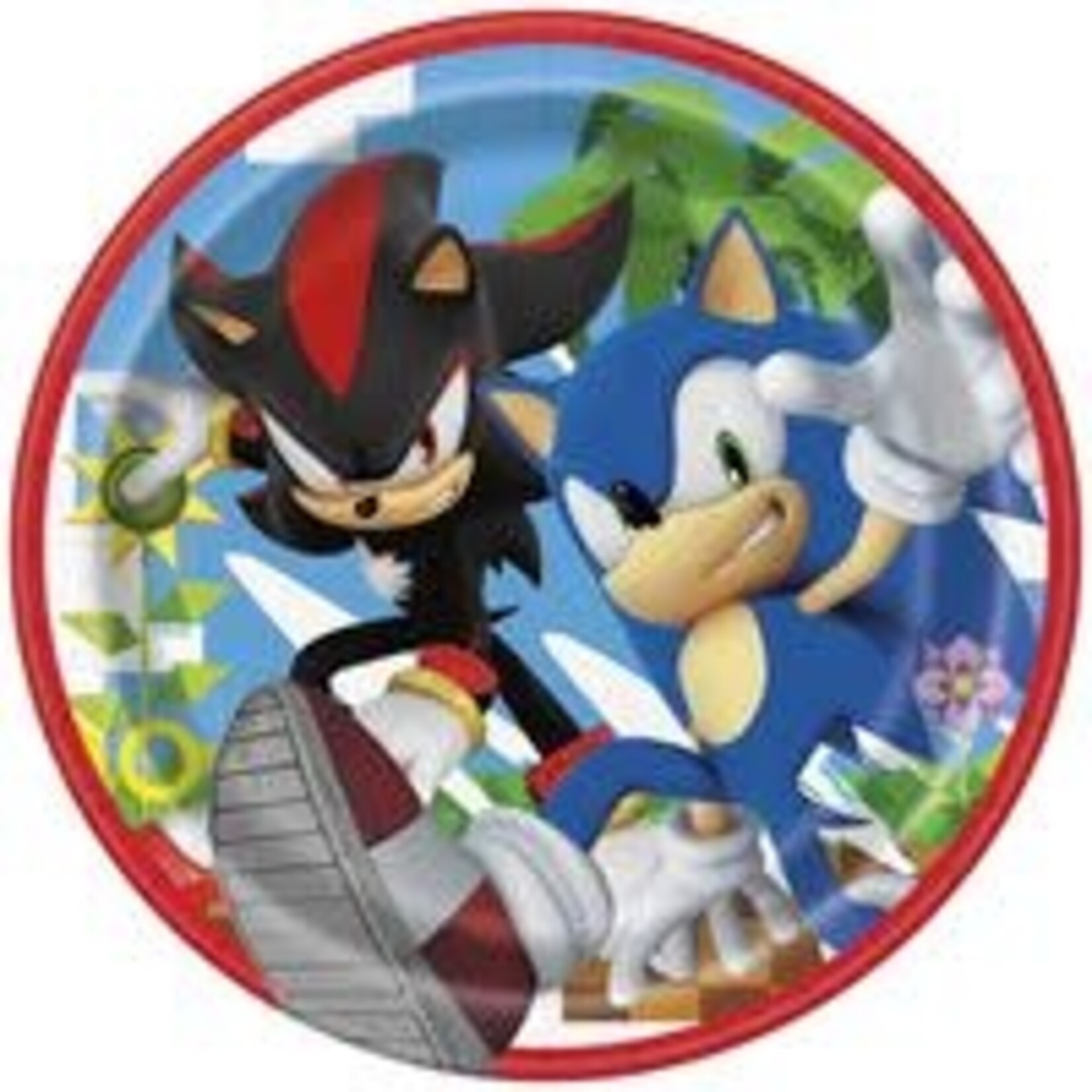 unique 7" Sonic The Hedgehog Plates - 8ct.