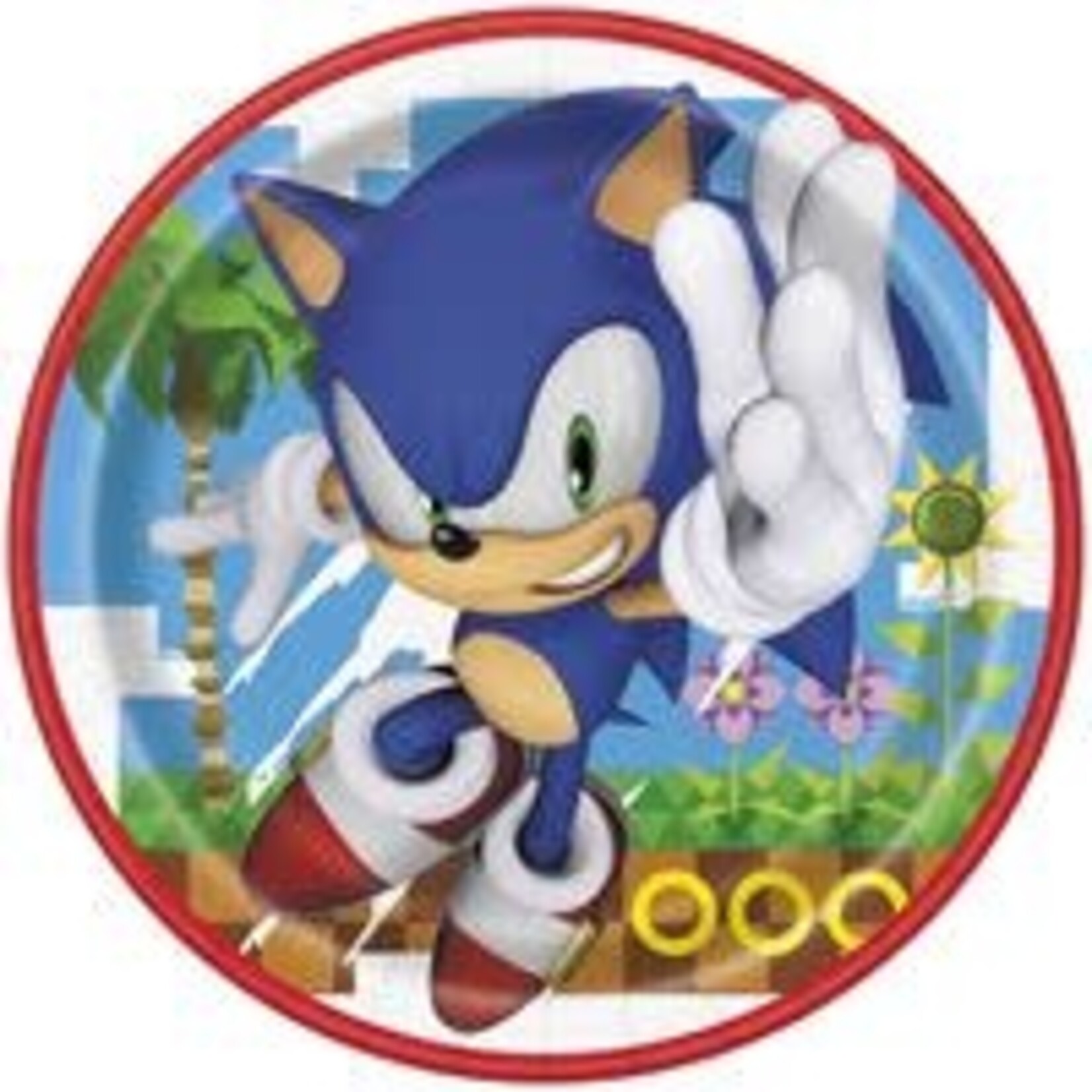 unique 9" Sonic The Hedgehog Plates - 8ct.