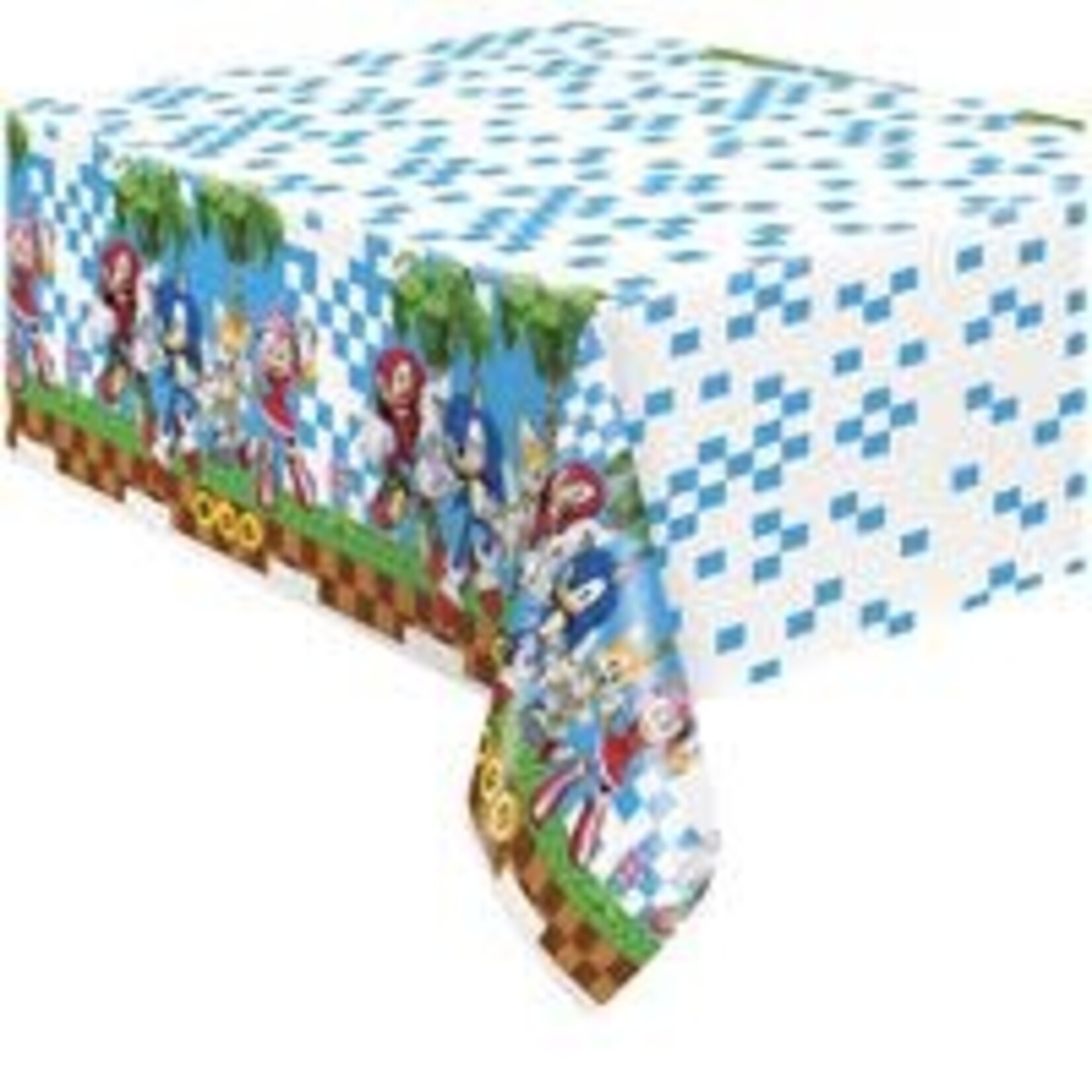 unique Sonic The Hedgehog Plastic Tablecover - 1ct. (54"  x 84")