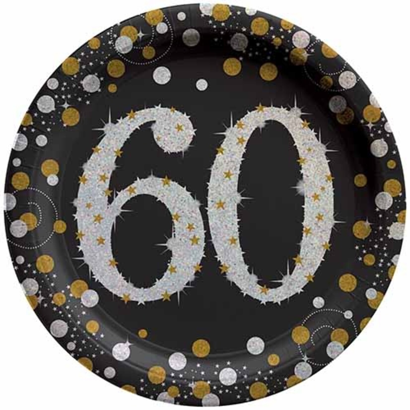 Amscan 9" Sparkling Celebrations 60 Plates - 8ct.