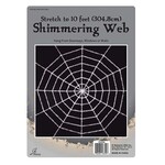 Paper  First Affiliates 10' White Shimmering Stretchy Spider Web - 1ct.