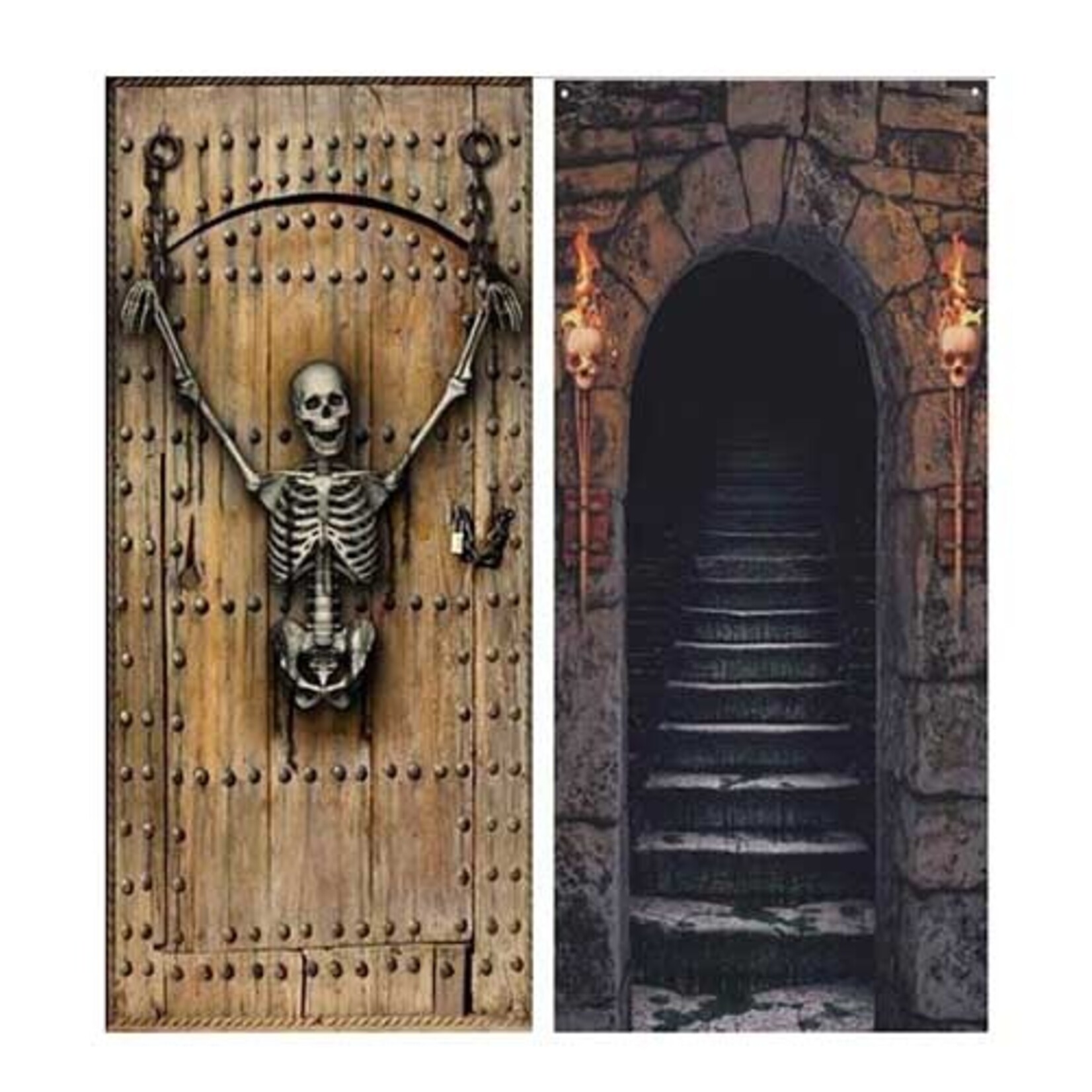 Sunstar Industries Inc. Dungeon Skeleton Fabric Door Cover - 1ct. (71" x 39")