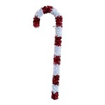 Paper  First Affiliates 46" Red & White Striped Tinsel Candy Cane - 1ct.