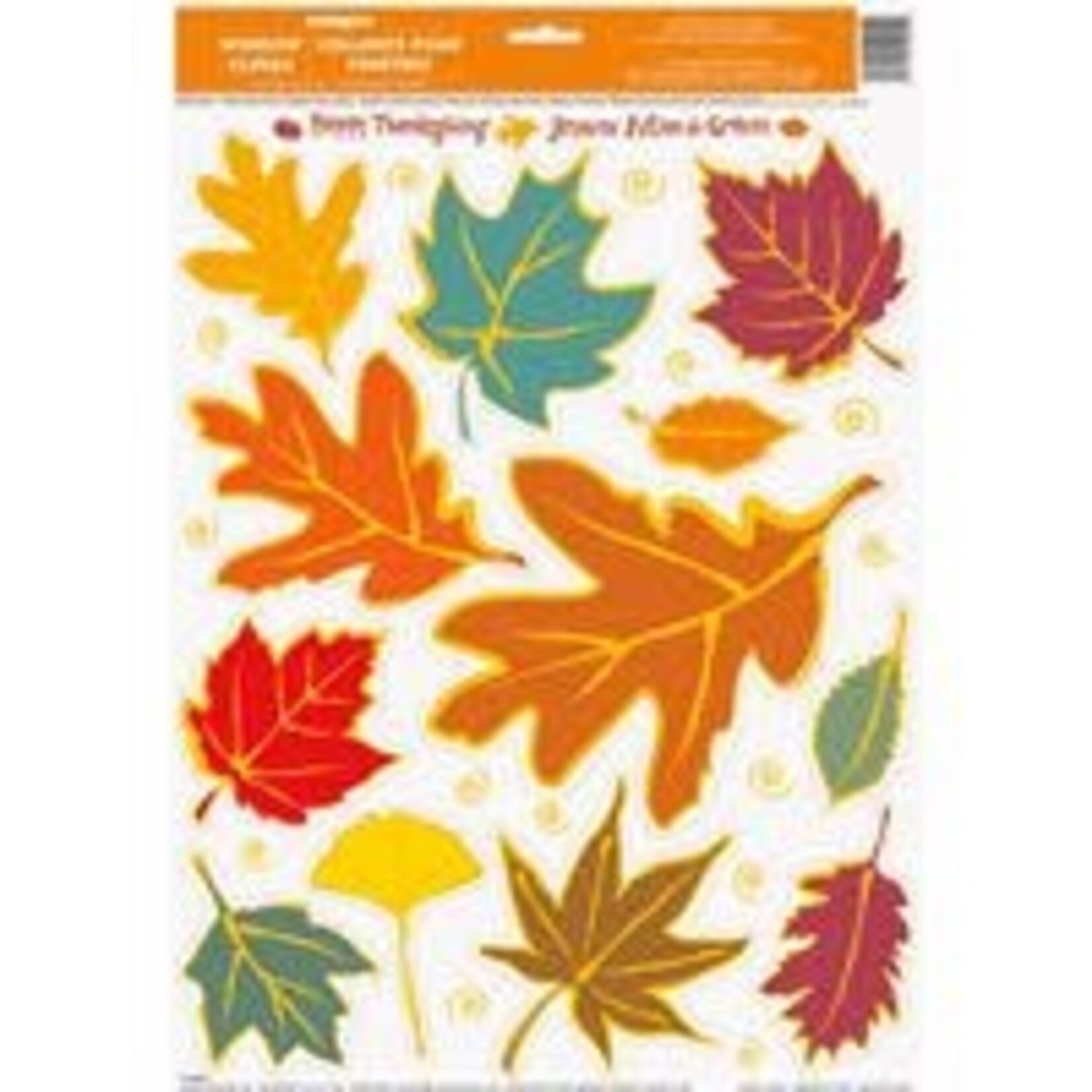 unique Fall Leaves Window Clings - 11ct