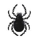 unique 14" Black Glitter Hanging Honeycomb Spider - 1ct.