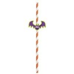 unique Halloween Paper Straws w/ Decal - 8ct.