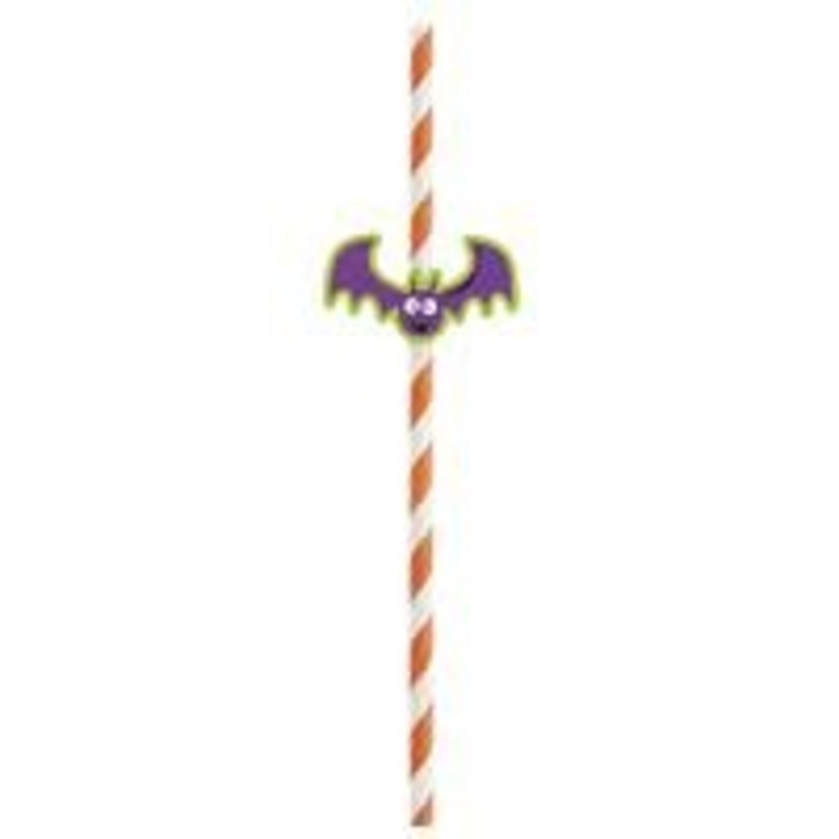unique Halloween Paper Straws w/ Decal - 8ct.