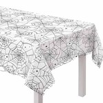 Amscan Spider Web Clear Plastic Tablecover - 1ct. (54" x 108")