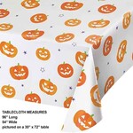 Creative Converting Halloween Pumpkins Paper Tablecover - 1ct. (54" x 96")