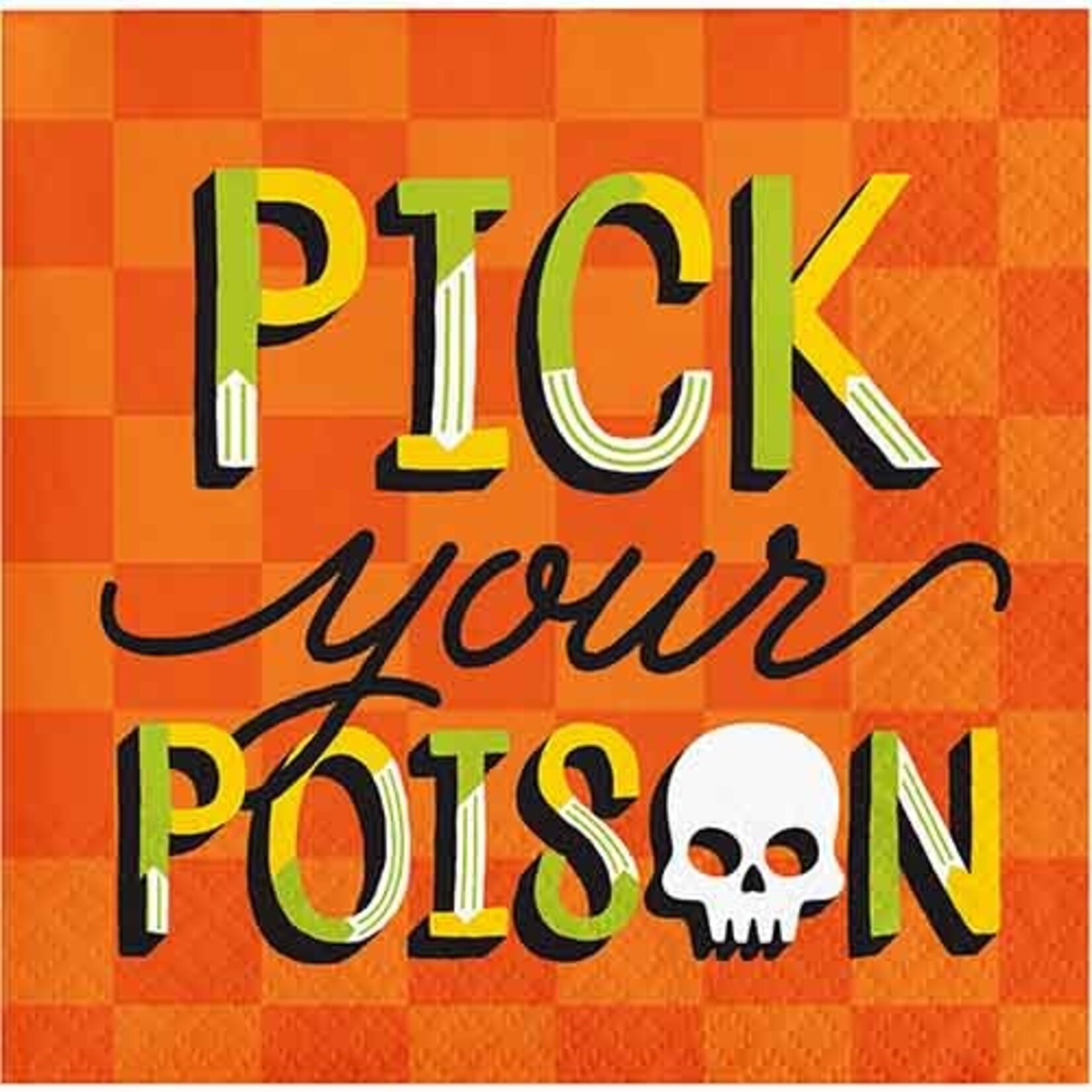 Creative Converting Halloween Pick Your Poison Beverage Napkins - 16ct.