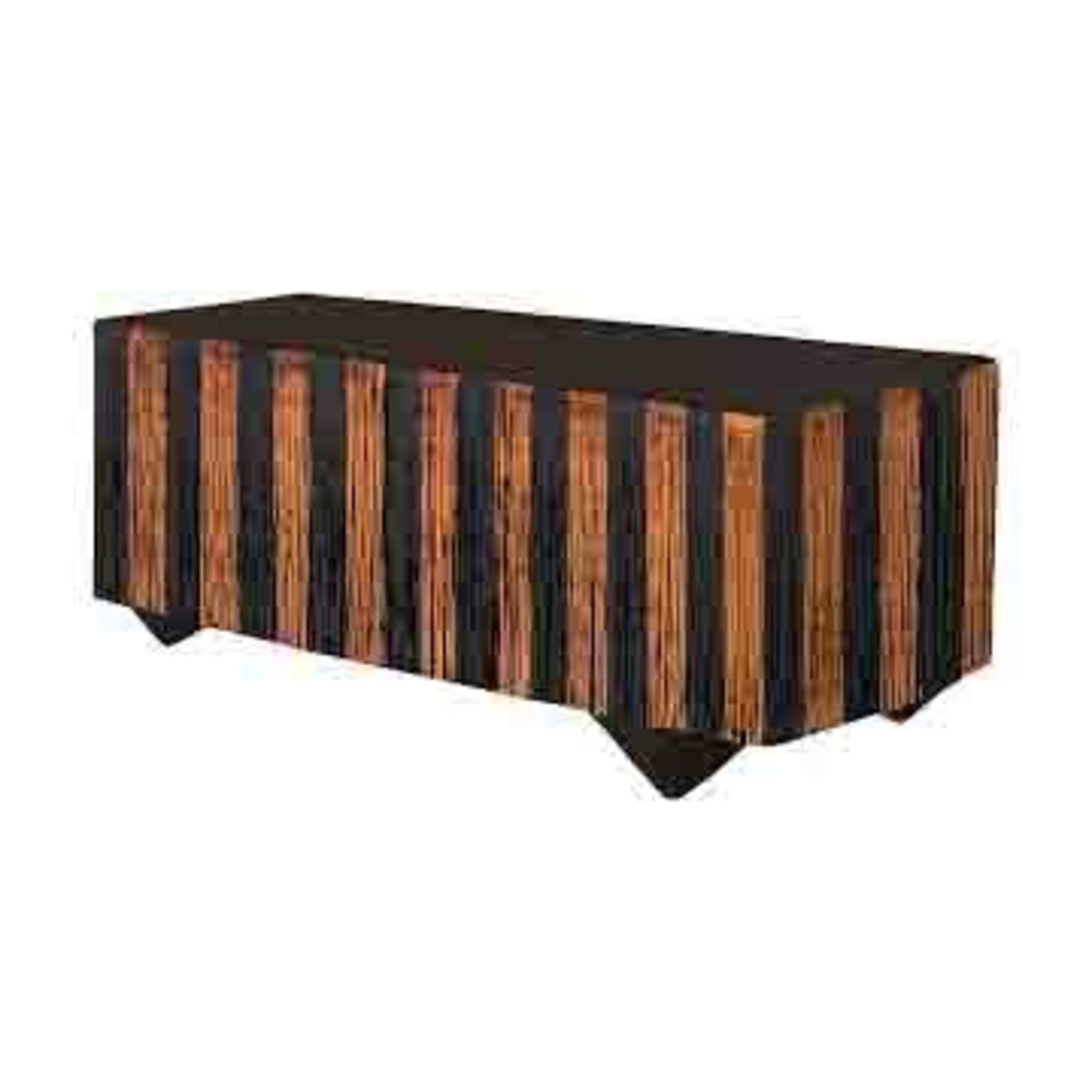 Rubies Orange & Black Fringe Table Skirt - 1ct. (14' x 29")