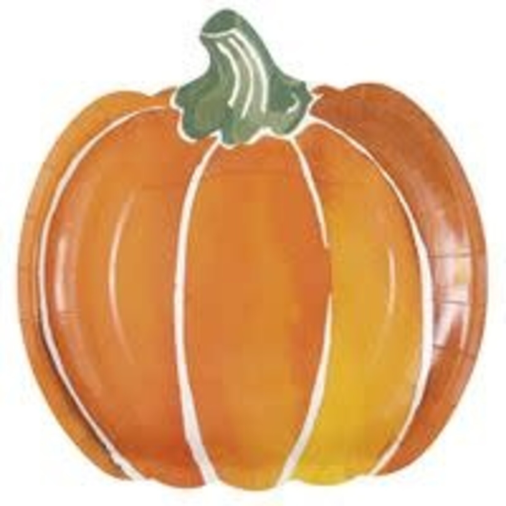 unique 9" Fall Pumpkin Shaped Plates - 8ct.