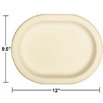 Touch of Color Ivory Oval Plates - 8ct. (9.5" x 12")