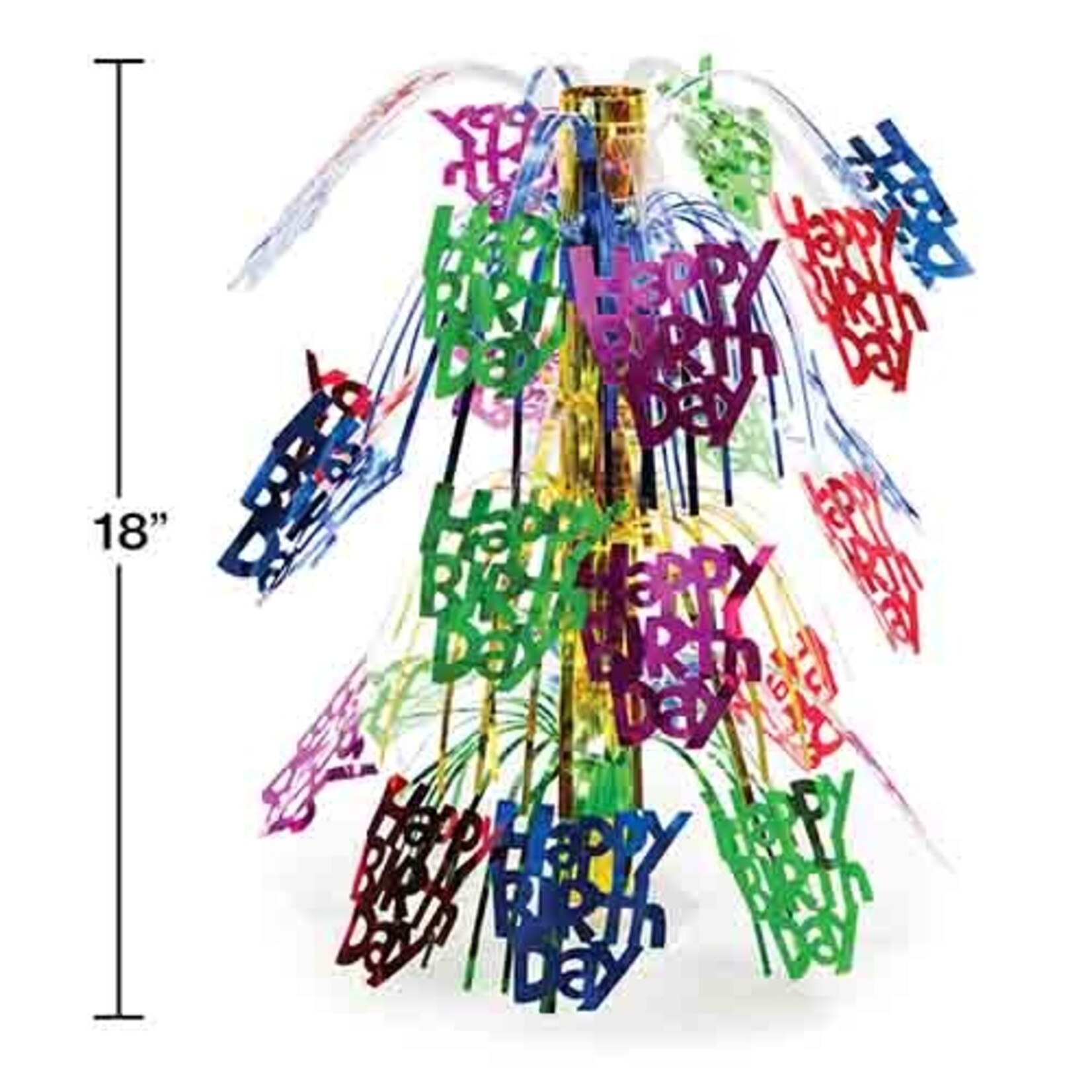 Creative Converting 18" Birthday Foil Cascade Centerpiece - 1ct.