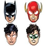 unique Justice League Asst. Party Masks - 8ct.